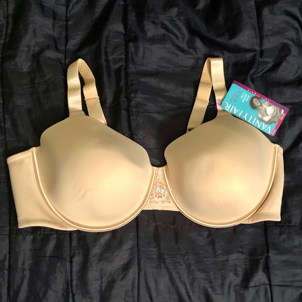 NWT 44D Vanity Fair Beige Beauty Back Bra